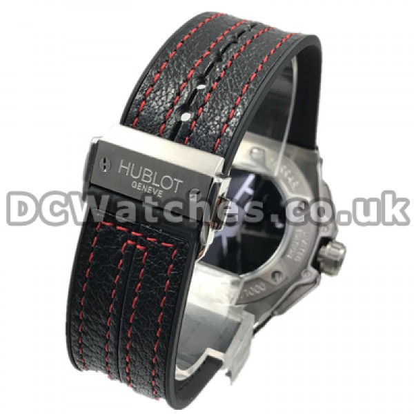 Strong Black Dials And Steel Cases 44MM Copy Hublot Watches Sale For Men