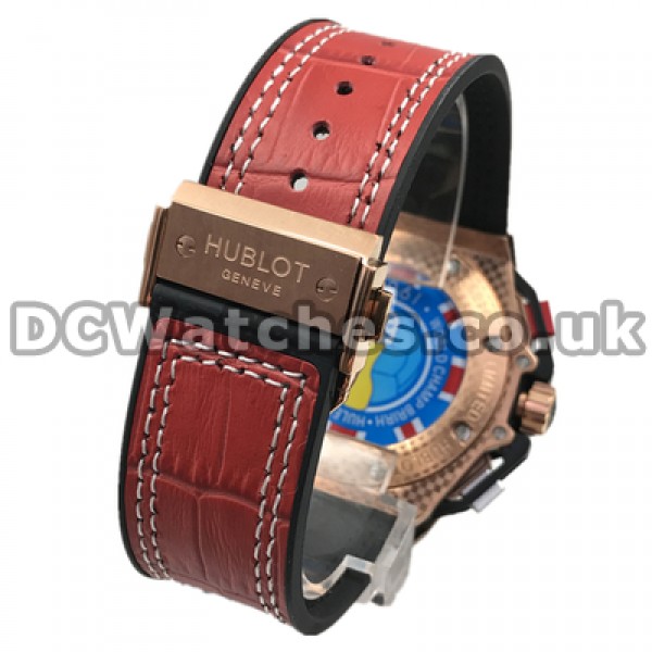 Stylish Male Red Straps 46MM Replica Hublot Watches With Red Dials For Hot Sale