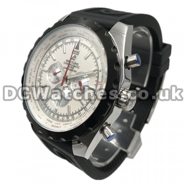 Special Male Quartz 48MM Replica Breitling Chrono-Matic Watches With White Dials Sale