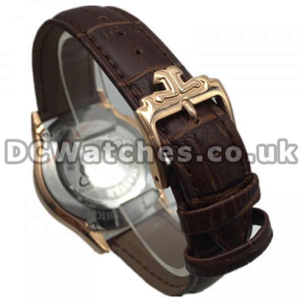 Modern Rose Gold Steel Cases Male Jaeger-LeCoultre Master Control Replica Watches With Quartz Movements Sale