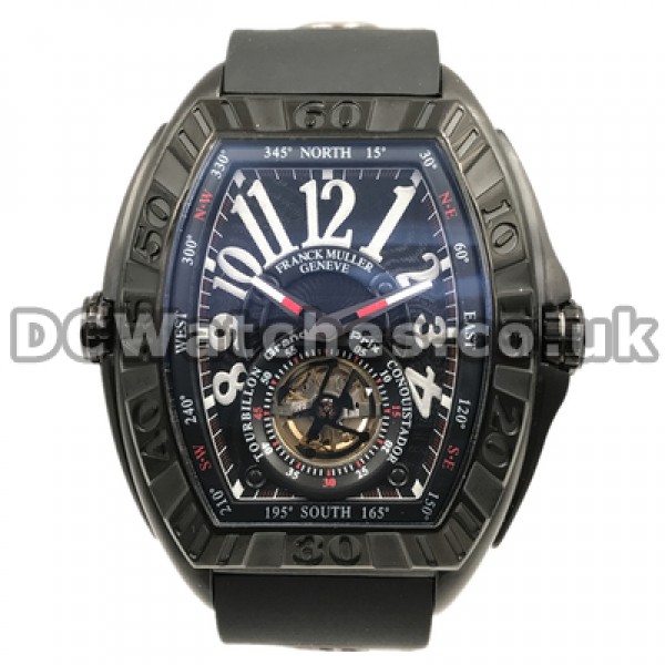 New Unique 48MM Male Franck Muller Conquistador GPG Copy Watches With Black Dials