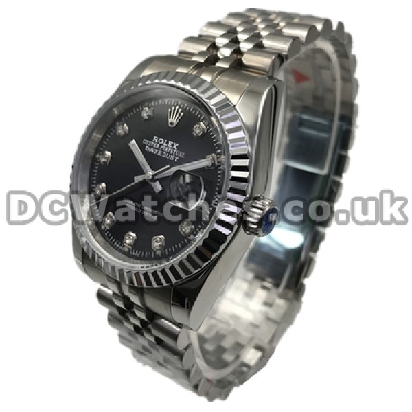 Fashionable Diamond Indexes 36MM Rolex Datejust Copy Watches For Men Online