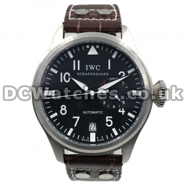Sturdy Male Steel Cases And Black Dials IWC Pilots Fake Watches Online Sales