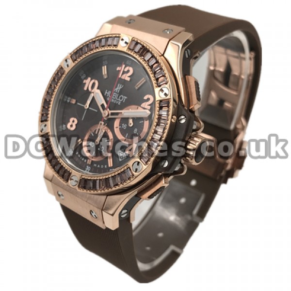 Modern Coffee Dials And Straps Female Hublot Big Bang Fake watches With Coffee Auger Online