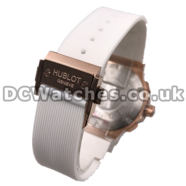 Pure White Straps 38MM Copy Hublot Big Bang Watches For Ladies With White Dials Sales