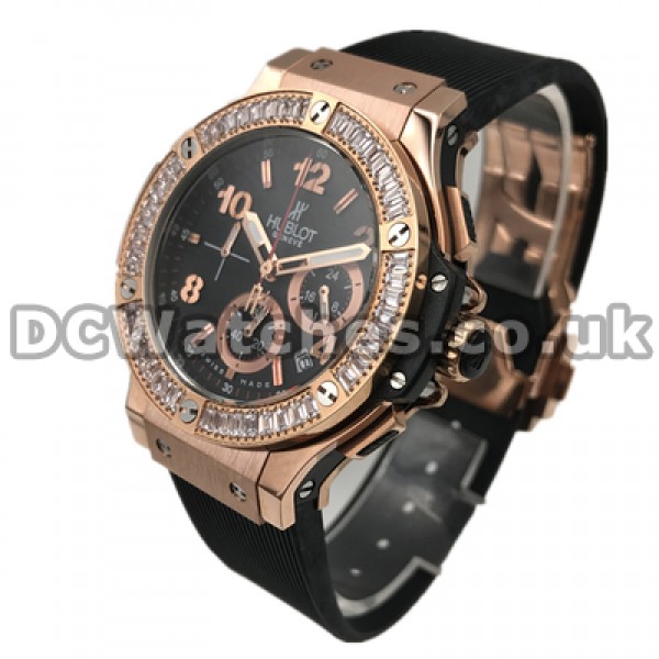 Glorious Black Dials And Black Straps Female Swiss Copy Hublot Big Bang Watches