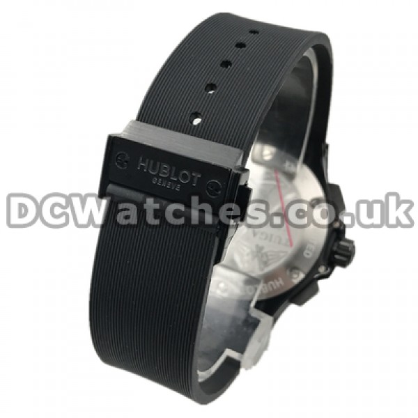 Cool 44MM Quartz Movements Hublot Big Bang Fake Watches For Men With Black Dials