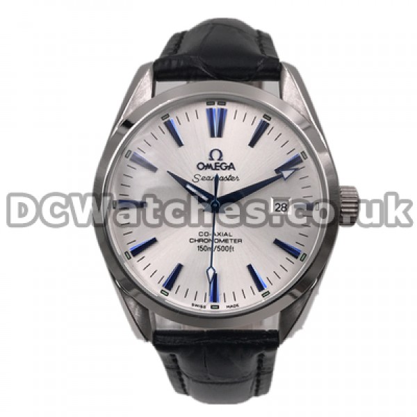 Pretty Blue Hands And White Dials 40MM Omega Seamaster Copy Watches For Men