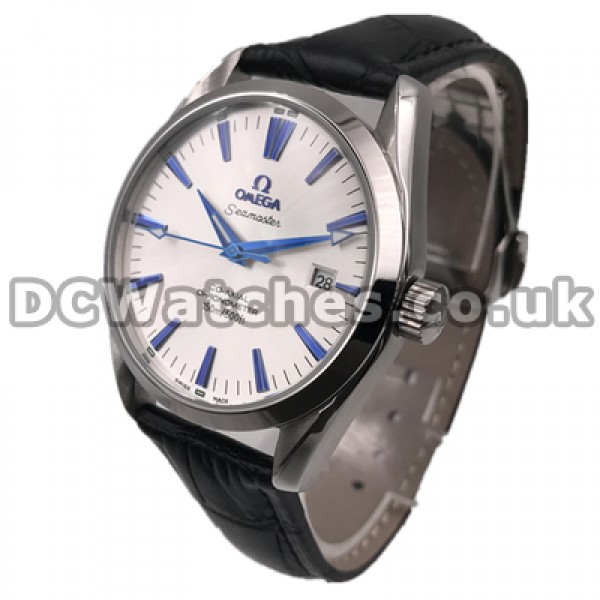 Pretty Blue Hands And White Dials 40MM Omega Seamaster Copy Watches For Men