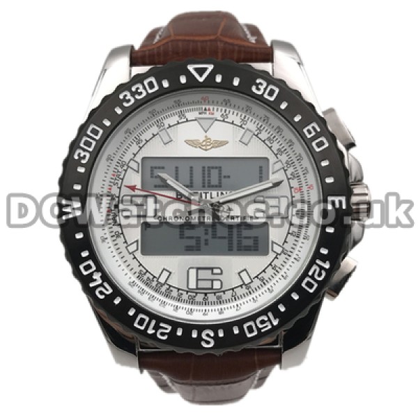 Special Black Bezels Male 44MM Fake Breitling Airwolf Raven Watches With Quartz Movements