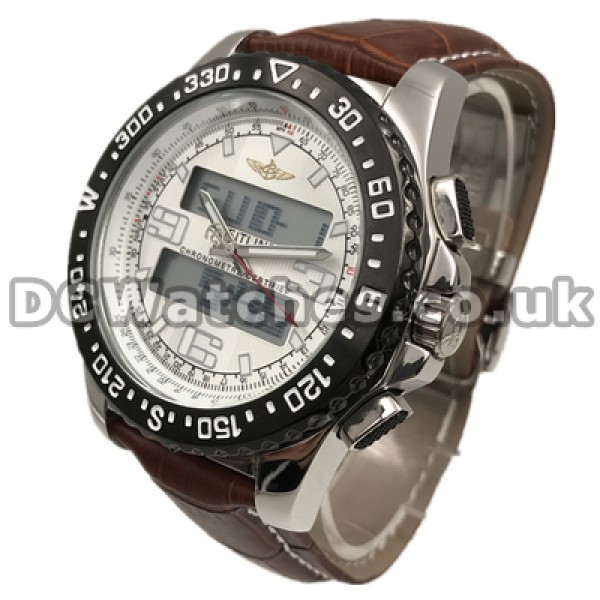 Special Black Bezels Male 44MM Fake Breitling Airwolf Raven Watches With Quartz Movements
