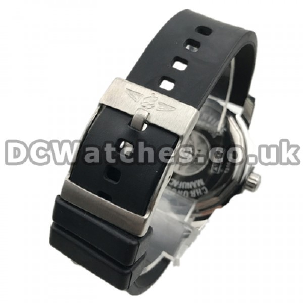 44MM Steel Cases Male Breitling Colt Replica Watches With Black Dials And Black Straps