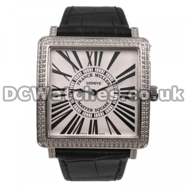 New Male Quartz Movements Franck Muller Master Square Fake Watches Online With Steel Cases Set Auger