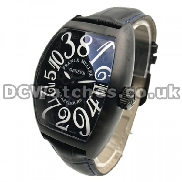 Stylish Black Steel Cases 40MM Male Franck Muller Crazy Hours Copy Watches Online For Sale