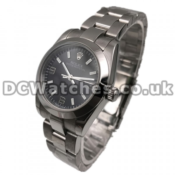 Popular Black Dials Neutral Replica Rolex Oyster Perpetual Watches With Arabic Numerals