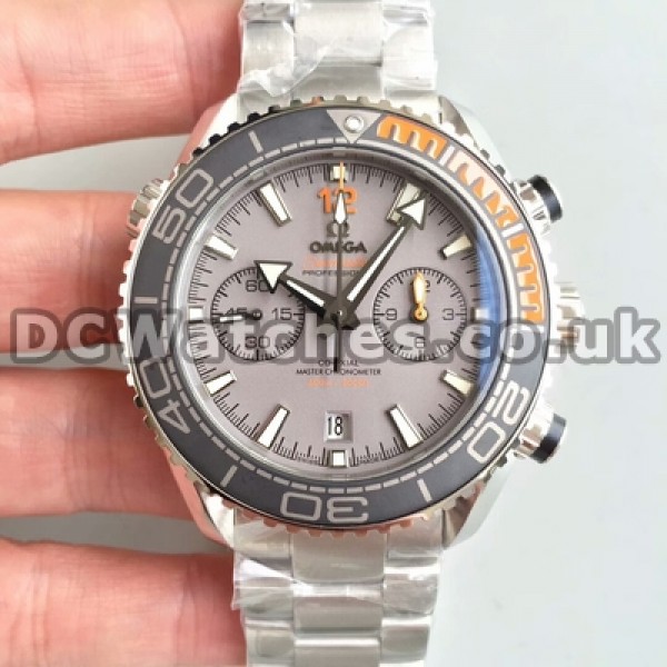 UK Perfect Replica Omega Planet Ocean Watches With Grey Dials For Men