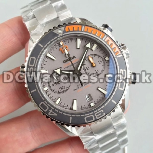 UK Perfect Replica Omega Planet Ocean Watches With Grey Dials For Men