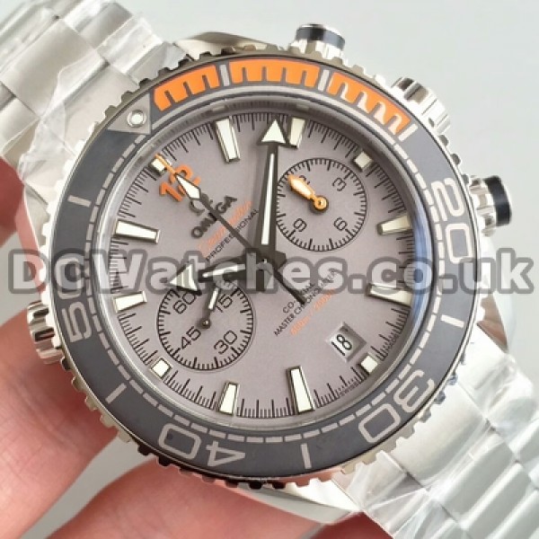 UK Perfect Replica Omega Planet Ocean Watches With Grey Dials For Men
