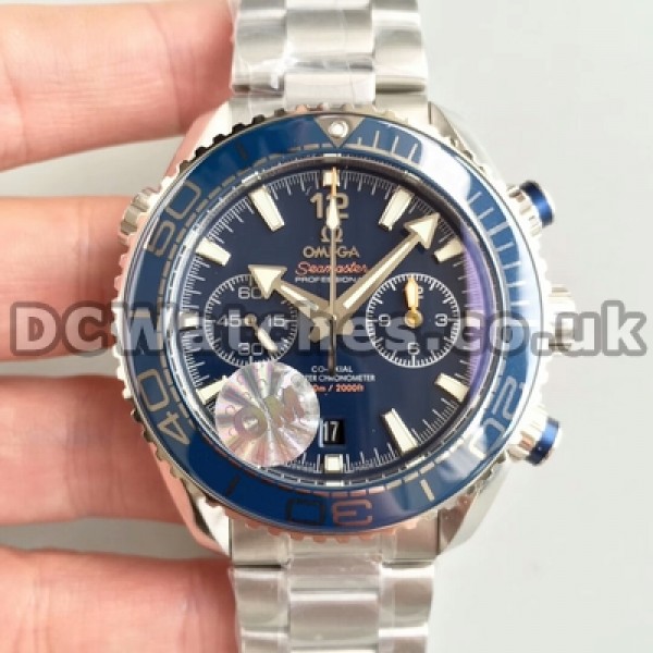 UK Perfect Replica Omega Planet Ocean Watches With Blue Dials For Men