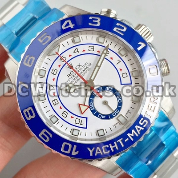 Automatic 44MM UK 1:1 Wholesale Replica Rolex Yacht-Master II Blue Bezels Male Watches