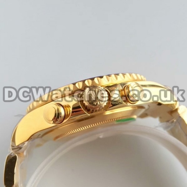 Gold Steel Bracelets Male Automatic UK Swiss Made Replica Rolex Yacht-Master II 44MM Watches For Sale