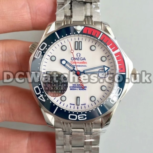 41MM Omega Seamaster Replica Male Watches With White Dials