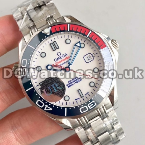 41MM Omega Seamaster Replica Male Watches With White Dials