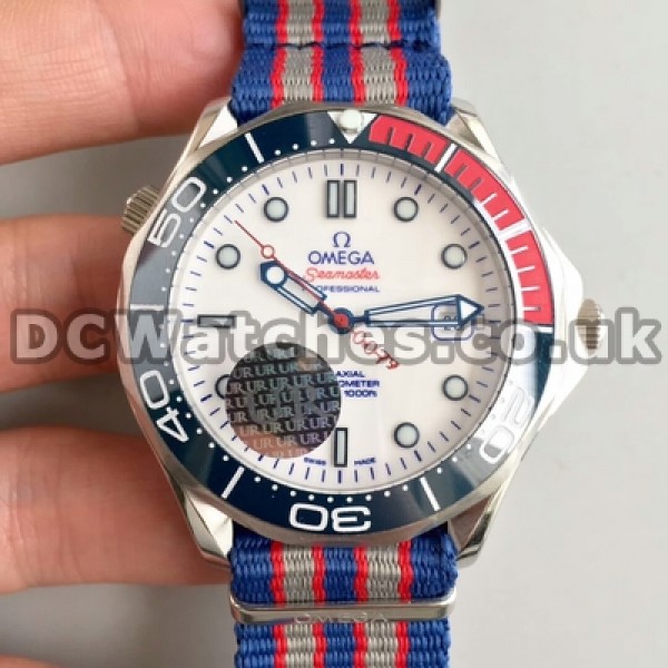 Cloth Straps Omega Seamaster Fake 41MM Male Watches With Automatic Movements