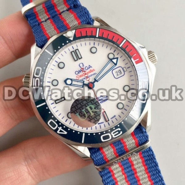 Cloth Straps Omega Seamaster Fake 41MM Male Watches With Automatic Movements