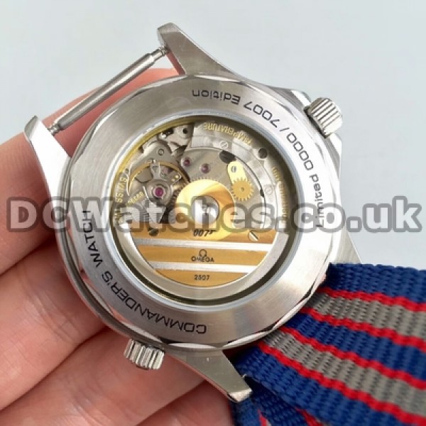 Cloth Straps Omega Seamaster Fake 41MM Male Watches With Automatic Movements