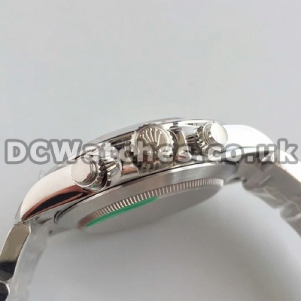 Best 40MM Rolex Daytona Black Dials Steel Cases Replica Watches