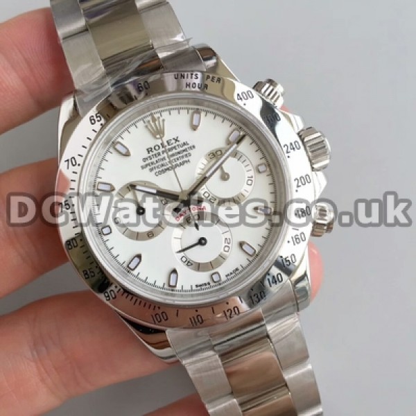 Automatic Fake Rolex Daytona 40MM White Dials Watches For Men