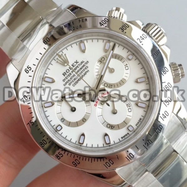 Automatic Fake Rolex Daytona 40MM White Dials Watches For Men