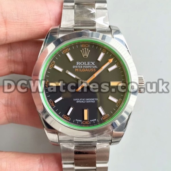Automatic Black Dials Rolex Milgauss Replica 39MM Watches For Men