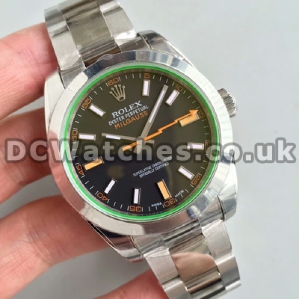 Automatic Black Dials Rolex Milgauss Replica 39MM Watches For Men