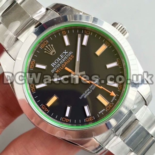 Automatic Black Dials Rolex Milgauss Replica 39MM Watches For Men