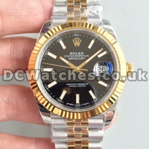 Automatic Male Replica Rolex Datejust II Black Dials Watches In 41MM