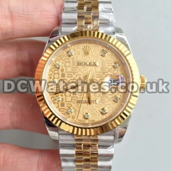 41MM Diamond Indexes Fake Rolex Datejust II Automatic Watches For Men