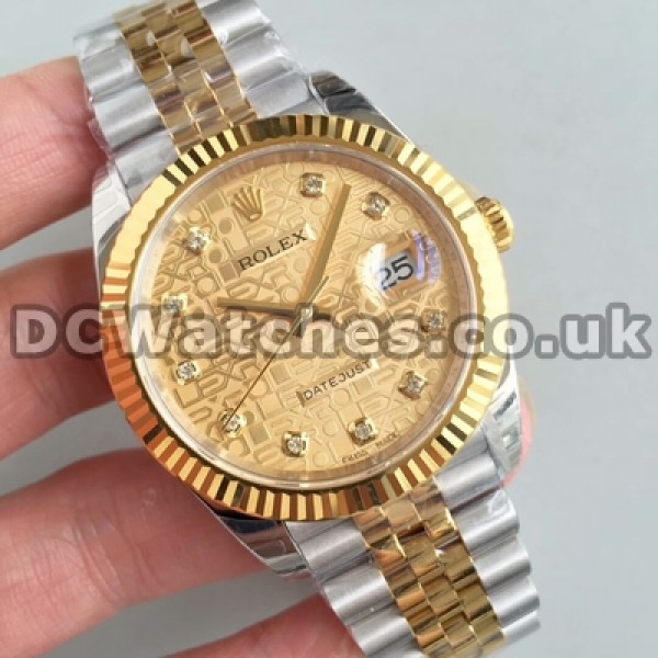 41MM Diamond Indexes Fake Rolex Datejust II Automatic Watches For Men