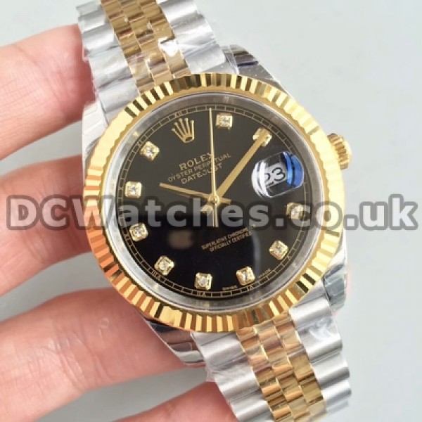 41MM Automatic Rolex Datejust II Fake Male Watches With Black Dials