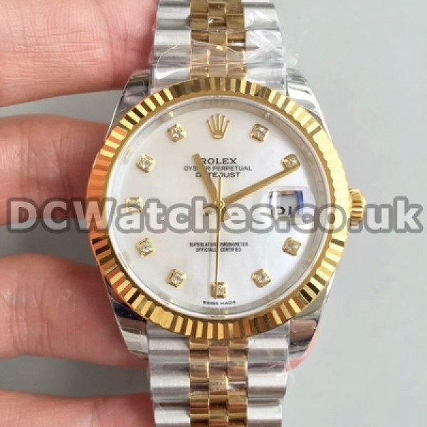 Male White Dials Replica Rolex Datejust II 41MM Automatic Movements Watches