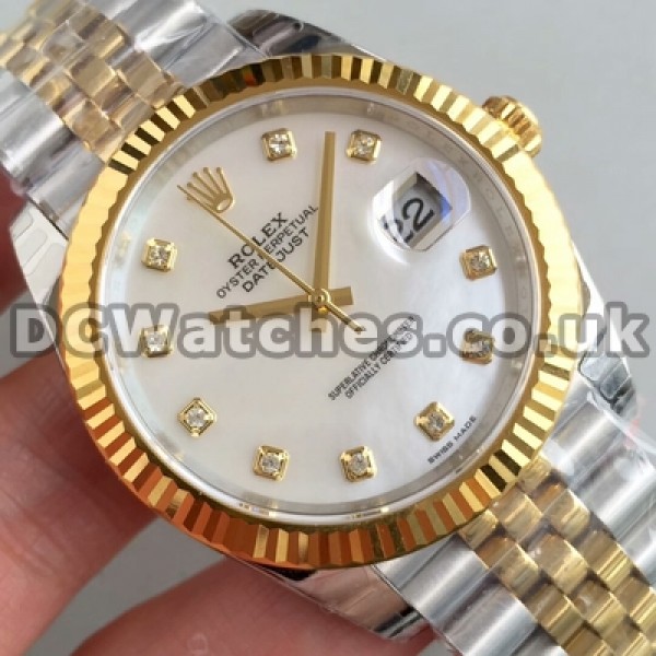 Male White Dials Replica Rolex Datejust II 41MM Automatic Movements Watches