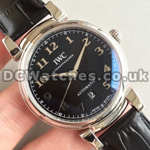 Automatic IWC Da Vinci Fake 40MM Black Dials Watches For Men