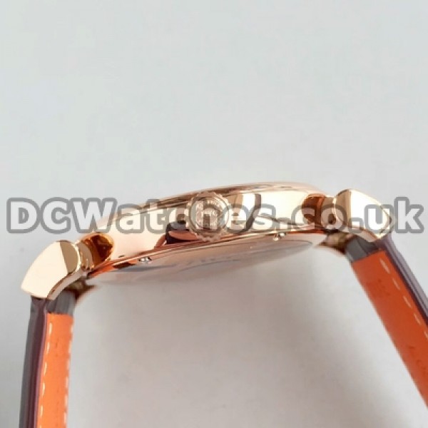 Male 40MM Fake IWC Da Vinci Automatic Watches With Brown Straps