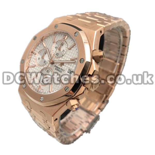 Male 42MM Rose Gold Steel Cases Replica Audemars Piguet Royal Oak Watches