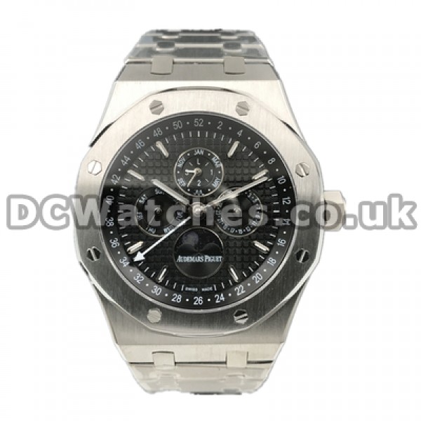 Steel 42MM Fake Audemars Piguet Royal Oak Black Dials Male Watches