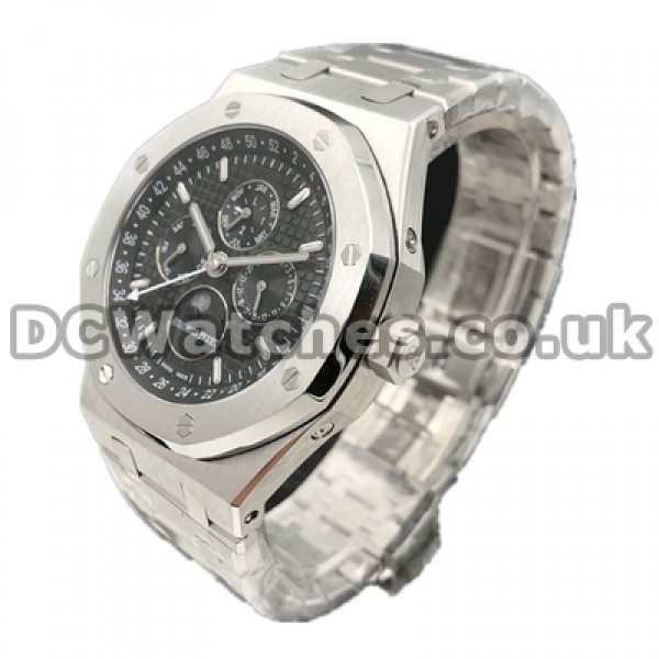 Steel 42MM Fake Audemars Piguet Royal Oak Black Dials Male Watches