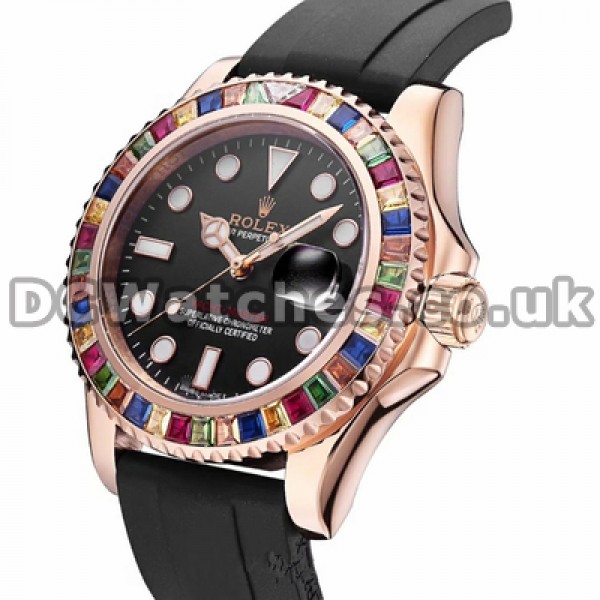 40MM Automatic Fake Rolex Yacht-Master Watches With Colorful Augers
