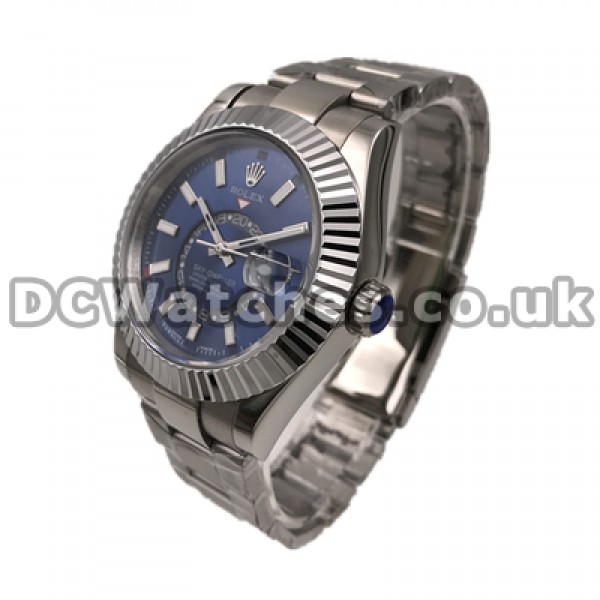 42MM Blue Dials Rolex Sky-Dweller Fake Automatic Watches For Men