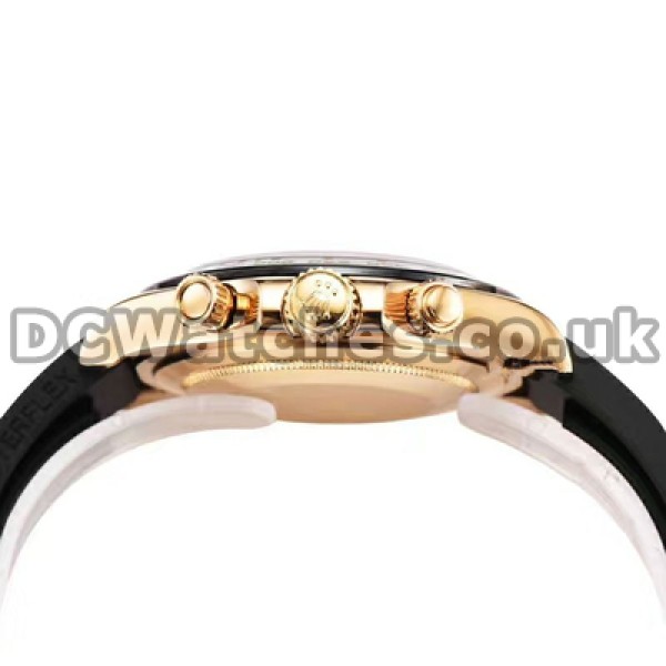 Gold Dials Male 40MM UK Swiss Movement Replica Rolex Daytona Automatic Watches